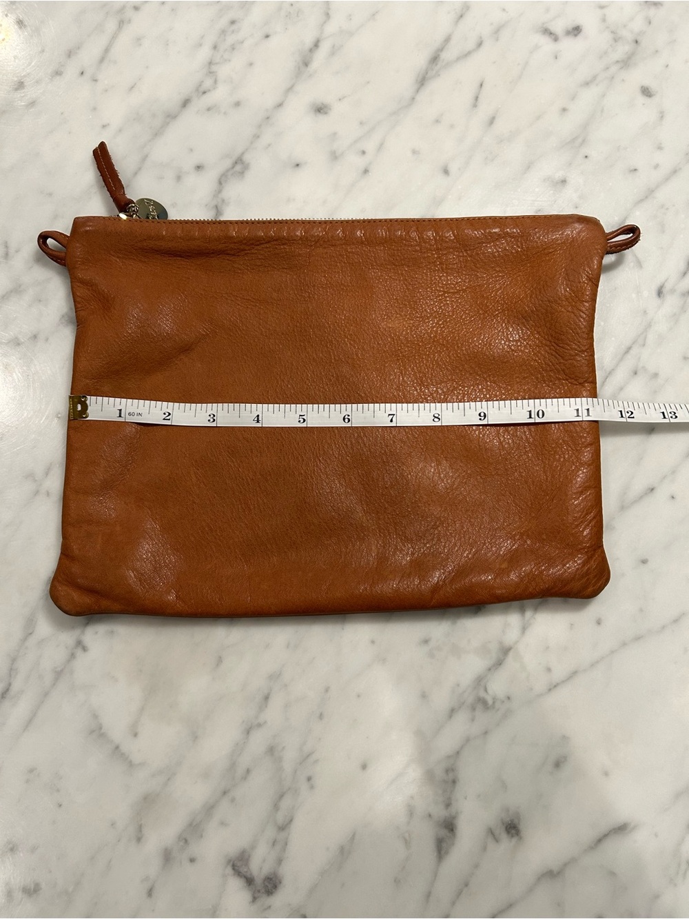 Clare V. Tan Leather Crossbody Bag with Gold Hardware - Picture 10 of 10